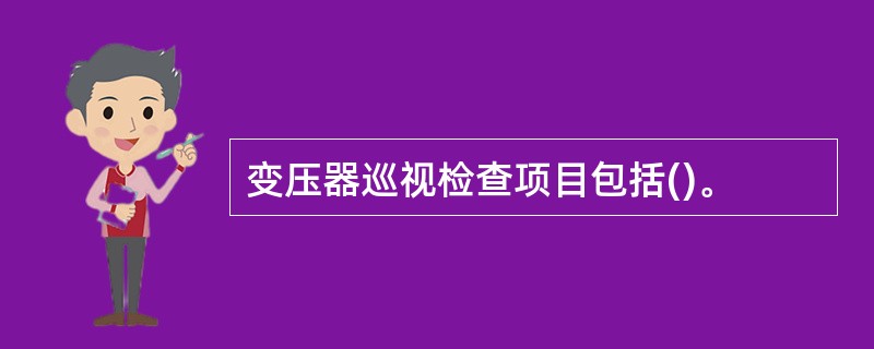 变压器巡视检查项目包括()。