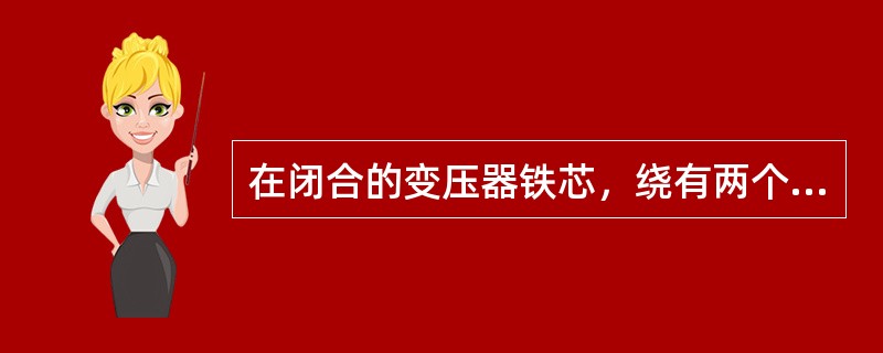 在闭合的变压器铁芯，绕有两个互相绝缘的绕组，其中，接入电源的一侧叫()，输出电能的一侧为二次侧绕组。