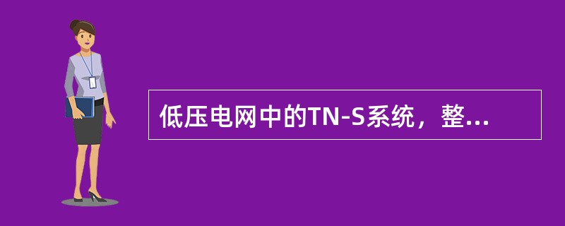 低压电网中的TN-S系统，整个系统内()