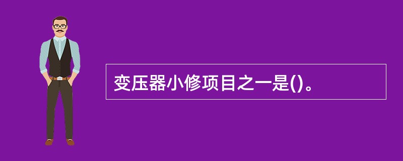 变压器小修项目之一是()。