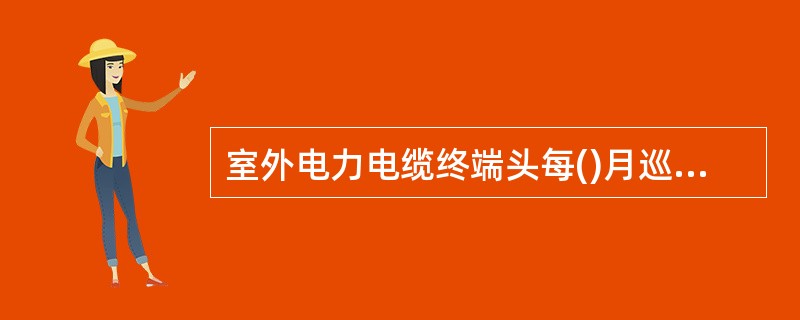 室外电力电缆终端头每()月巡视检查一次。