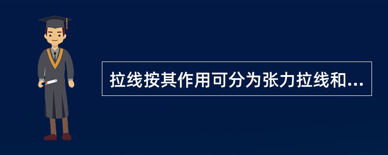 拉线按其作用可分为张力拉线和角度拉线两种。()