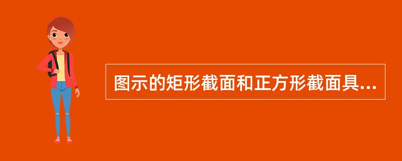 图示的矩形截面和正方形截面具有相同的面积。设它们对对称轴Y的惯性矩分别为<img border="0" style="width: 19px; height: 27