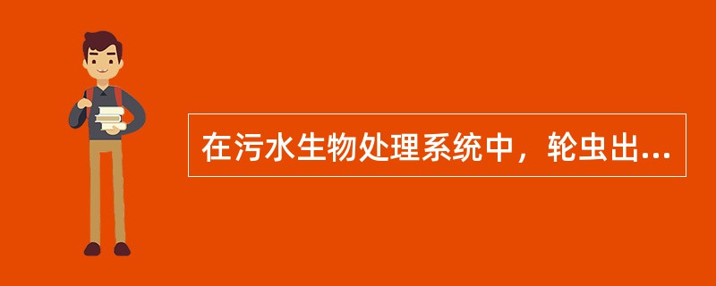 在污水生物处理系统中，轮虫出现的时期为（）。