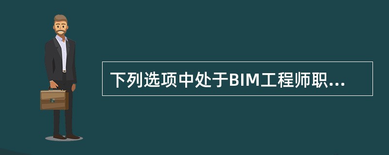 下列选项中处于BIM工程师职业发展的中级阶段的是()。