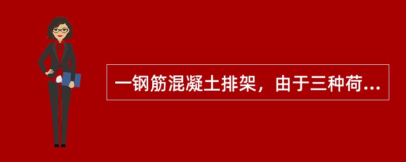 一钢筋混凝土排架，由于三种荷载（不包括柱自重）使排架柱柱脚A处产生三个柱脚弯矩标准值，MAgk=50kN·m、MAqk=30kN·m、MAck=60kN·m（见图6-28（a）、（b）、（c）），MA