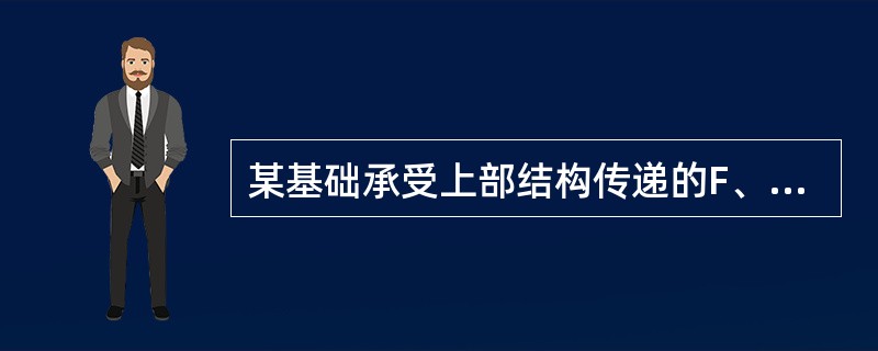 某基础承受上部结构传递的F、M、V等荷载作用。基础自重设计值和基础上的土重设计值为G=155kN，已知计算出基础底面边缘的最大和最小压力设计值分别为pmax=315kN/m2和pmin=105kN/m