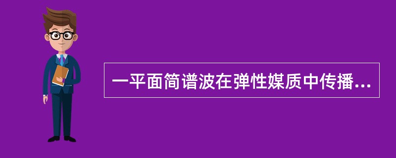 一平面简谱波在弹性媒质中传播时，某一时刻在传播方向上一质元恰好处在负的最大位移处，则它的（　　）。