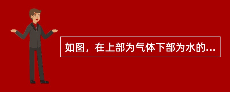 如图，在上部为气体下部为水的封闭容器上装有U形水银测压计，其中1、2、3点位于同一平面上，其压强的关系为（　　）。<br /><img border="0" st
