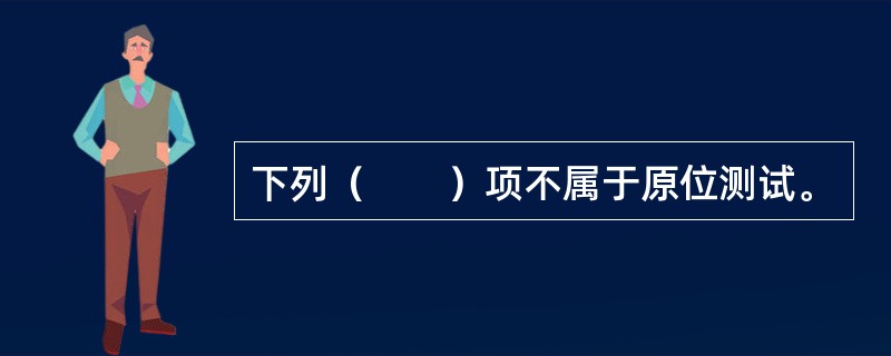 下列（　　）项不属于原位测试。