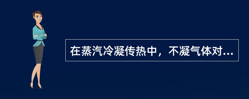 在蒸汽冷凝传热中，不凝气体对其冷凝传热系数α的影响是（）。