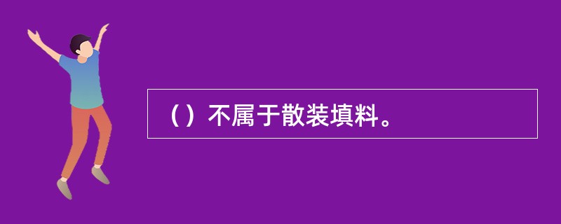（）不属于散装填料。