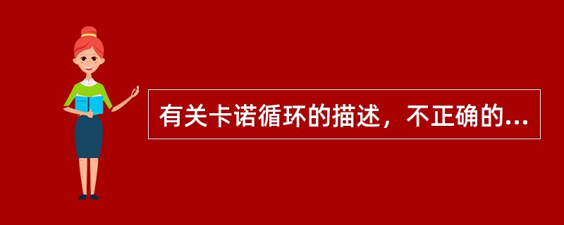 有关卡诺循环的描述，不正确的是（）。