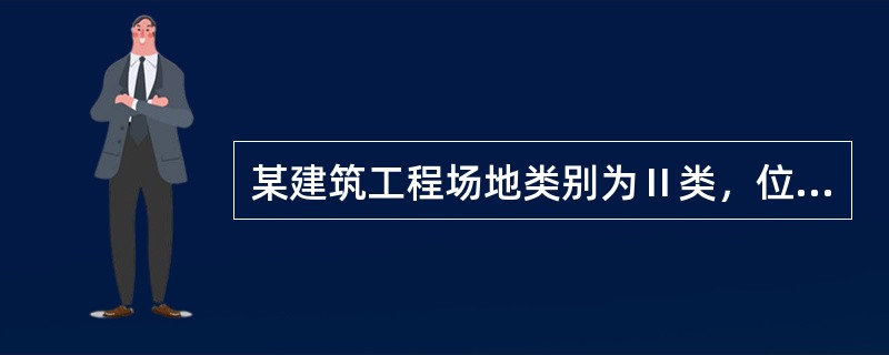 某建筑工程场地类别为Ⅱ类，位于8度地震烈度区，设计基本地震加速度为0.3g，设计地震分组为第一组，场地中斜坡高度为18m，斜坡水平长度为20m，建筑物与斜坡边缘的最小距离为15m，建筑物自振周期为0.