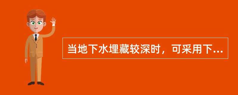 当地下水埋藏较深时，可采用下列哪些地下排水设施形式？（　　）
