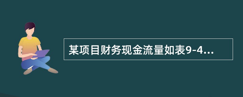 某项目财务现金流量如表9-4-1所示，则该项目的静态投资回收期为（　　）年。<br />表9-4-1<br /><img border="0" sty