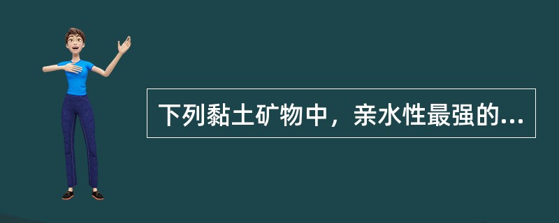 下列黏土矿物中，亲水性最强的是()。