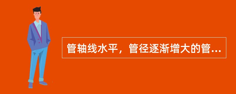 管轴线水平，管径逐渐增大的管道有压流，通过的流量不变，其总水头线沿流向应（　　）。