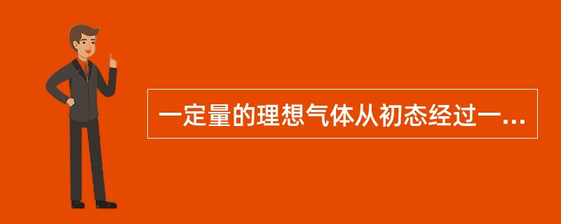 一定量的理想气体从初态经过一热力学过程到达末态，如初、末态均处于同一温度线上，此过程中的内能变化ΔE和气体做功W为（　　）。