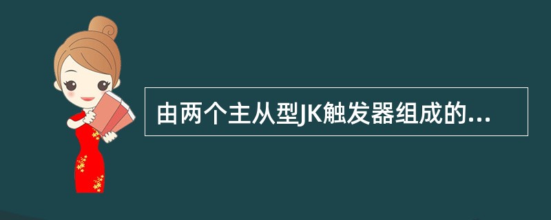 由两个主从型JK触发器组成的逻辑电路如图7-6-9（a）所示，设Q1、Q2的初始态是0、0。已知输入信号A和脉冲信号CP的波形如图（b）所示，当第二个CP脉冲作用时，Q1Q2将变为（　　）。<b