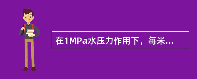 在1MPa水压力作用下，每米试段内每分钟压入的水量称为（　　）。