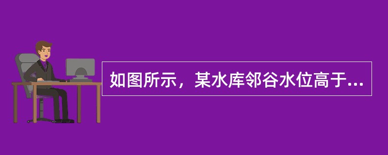 如图所示，某水库邻谷水位高于水库蓄水前河水位，且存在地下水分水岭，两谷水流无直接补排关系。但地下水分水岭高程远低于水库正常蓄水位，地层有一定的透水性。在这种情况下，水库蓄水后库水能否向邻谷产生渗漏？（