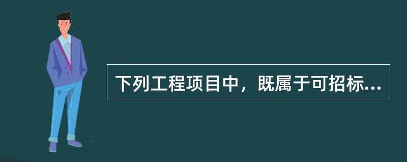 下列工程项目中，既属于可招标也可不进行招标施工项目的是（　　）。