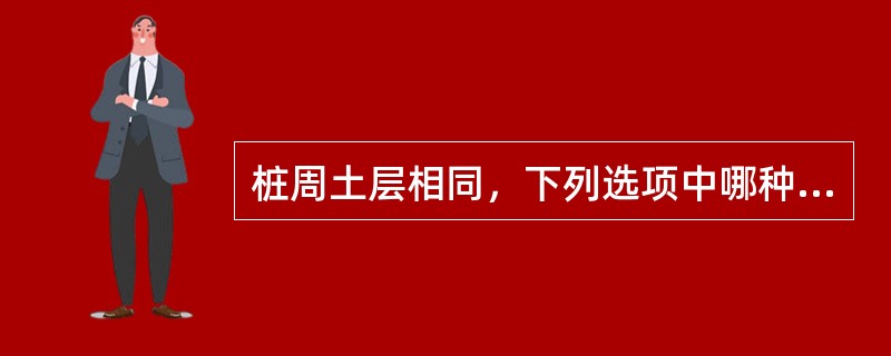 桩周土层相同，下列选项中哪种桩端土层情况下，填土引起的负摩阻力最大？（　　）[2011年真题]