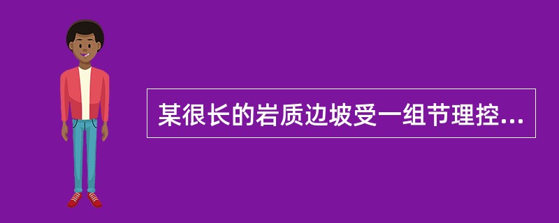 某很长的岩质边坡受一组节理控制，节理走向与边坡走向平行，如下图所示，地表出露线距边坡顶边缘线20m，坡顶水平，节理面与坡面交线和坡顶的高差为40m，与坡顶的水平距离l0m，节理面内摩擦角35°，黏聚力