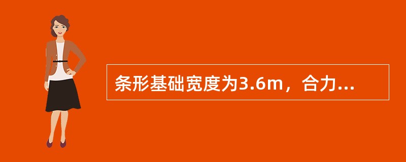 条形基础宽度为3.6m，合力偏心距为0.8m，基础自重和基础上的土重为100kN／m，相应于荷载效应标准组合时上部结构传至基础顶面的竖向力值为260kN／m，修正后的地基承载力特征值至少要达到（　　）