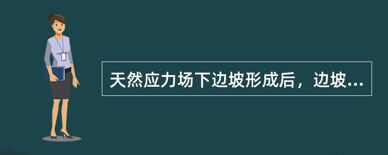 天然应力场下边坡形成后，边坡面附近的主应力迹线明显偏移，最小主应力方向与坡面关系表现为（　　）。[2011年真题]