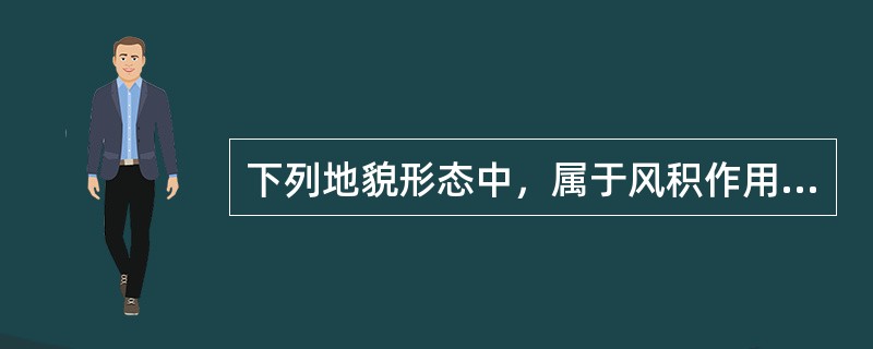 下列地貌形态中，属于风积作用产物的是（　　）。