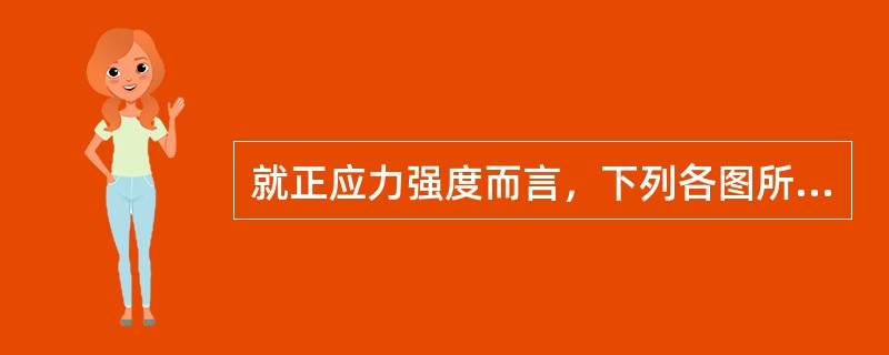 就正应力强度而言，下列各图所示的梁，哪种加载方式最好？()