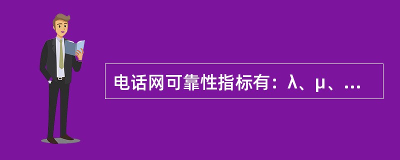 电话网可靠性指标有：λ、μ、MTBF、MTTR。下列表达式正确的是（）。