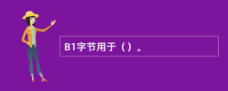 B1字节用于（）。