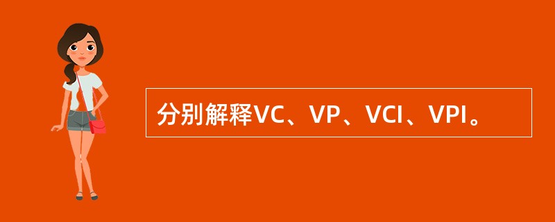 分别解释VC、VP、VCI、VPI。