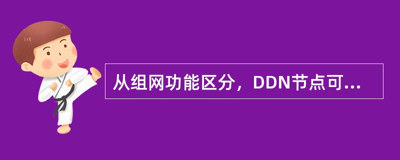 从组网功能区分，DDN节点可分为用户节点.接入节点和（）。