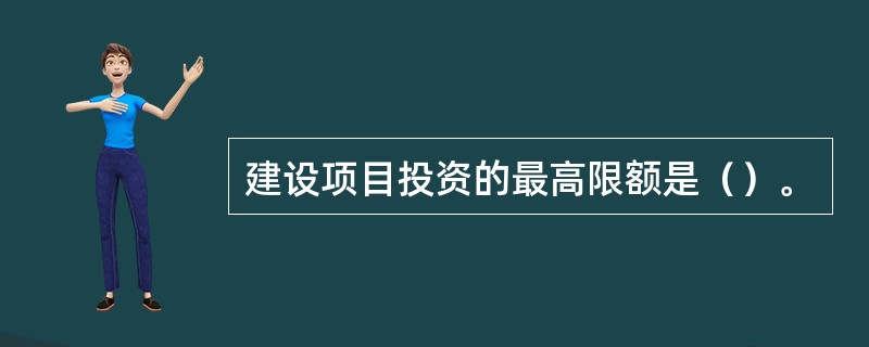 建设项目投资的最高限额是（）。