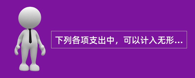 下列各项支出中，可以计入无形资产价值的有（）。