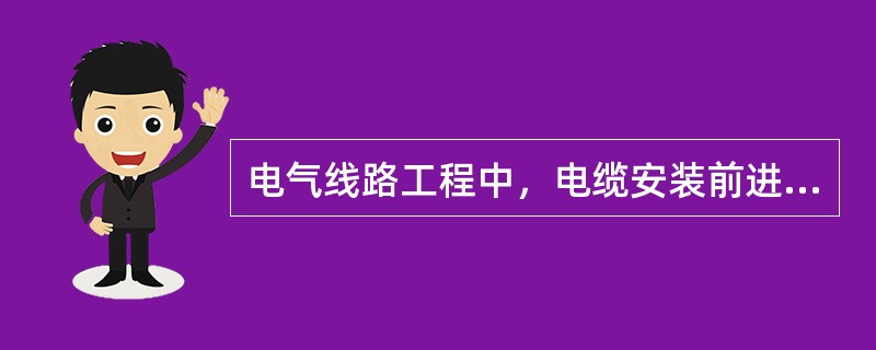 电气线路工程中，电缆安装前进行检查实验，合格后方可进行敷设，对以上的电缆应做的实验为（　）。