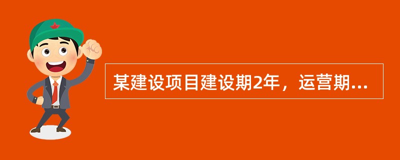 某建设项目建设期2年，运营期6年。1．项目建设投资2400万元，第1年投入1000万元，全部为自有资金，第2年投入1400万元，其中1000万元为银行贷款，贷款年利率为6％，贷款偿还方式为：第3年不还