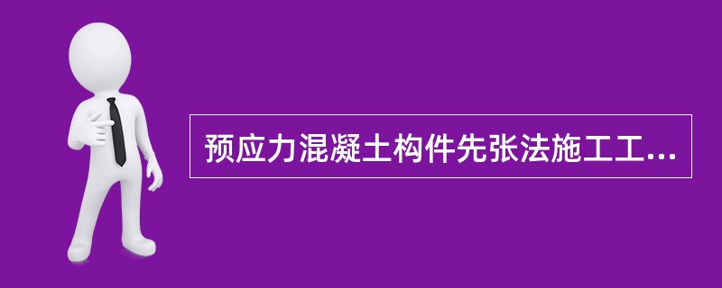 预应力混凝土构件先张法施工工艺流程正确的为（　　）。