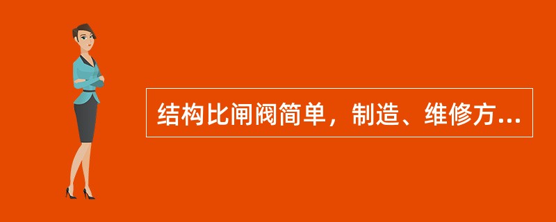 结构比闸阀简单，制造、维修方便，也可以调节流量，应用广泛。流动阻力大，为防止堵塞和磨损，不适用于带颗粒和黏性较大的介质，该阀门为（　）。