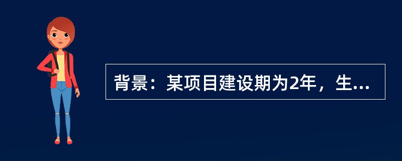 背景：某项目建设期为2年，生产期为8年。项目建设投资3100万元，预计全部形成固定资产。固定资产折旧年限为8年，按平均年限法计算折旧，残值率为5％。在生产期末回收固定资产余值。 <br />