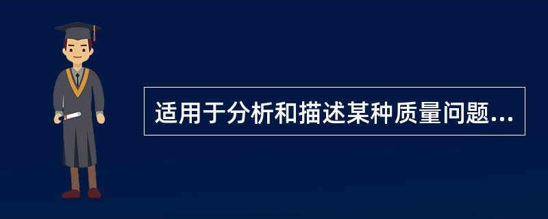 适用于分析和描述某种质量问题产生原因的统计分析工具是（　）。