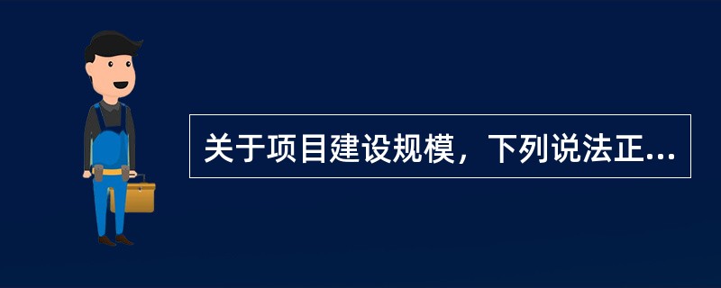 关于项目建设规模，下列说法正确的是（　）。