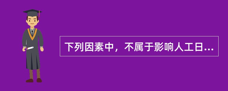 下列因素中，不属于影响人工日工资单价因素的是（　）。