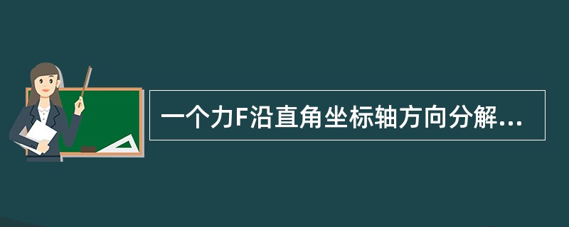 一个力F沿直角坐标轴方向分解，得出分力FX,FY,假设F与X轴之间的夹角为α，则下列公式正确的是：