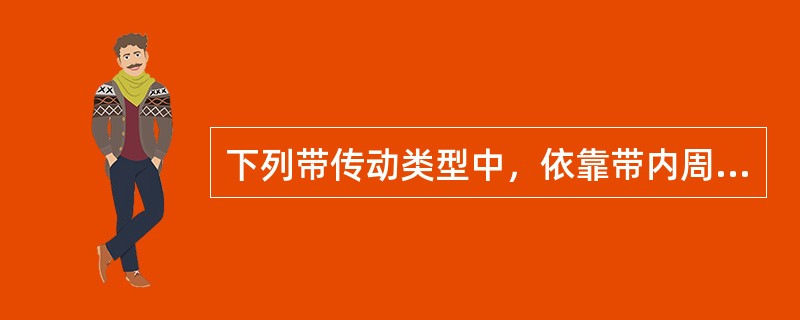 下列带传动类型中，依靠带内周的等距横向齿与带轮相应齿槽间的啮合来传递运动和动力的是（ ）。