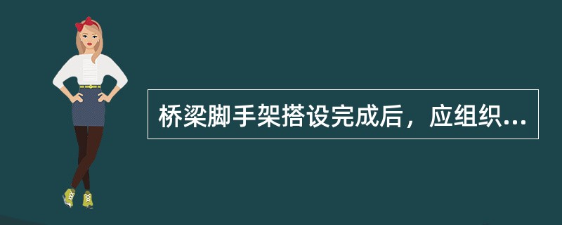 桥梁脚手架搭设完成后，应组织（）对整个架体结构进行全面的检查和验收，经验收合格后，方可使用。